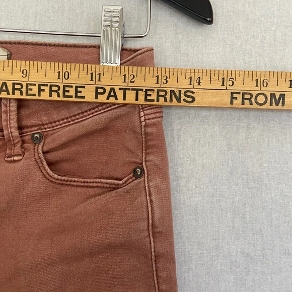 Free people FP faded pink rose low rise skinny jeans zipper fly Sz 25 - Picture 8 of 9